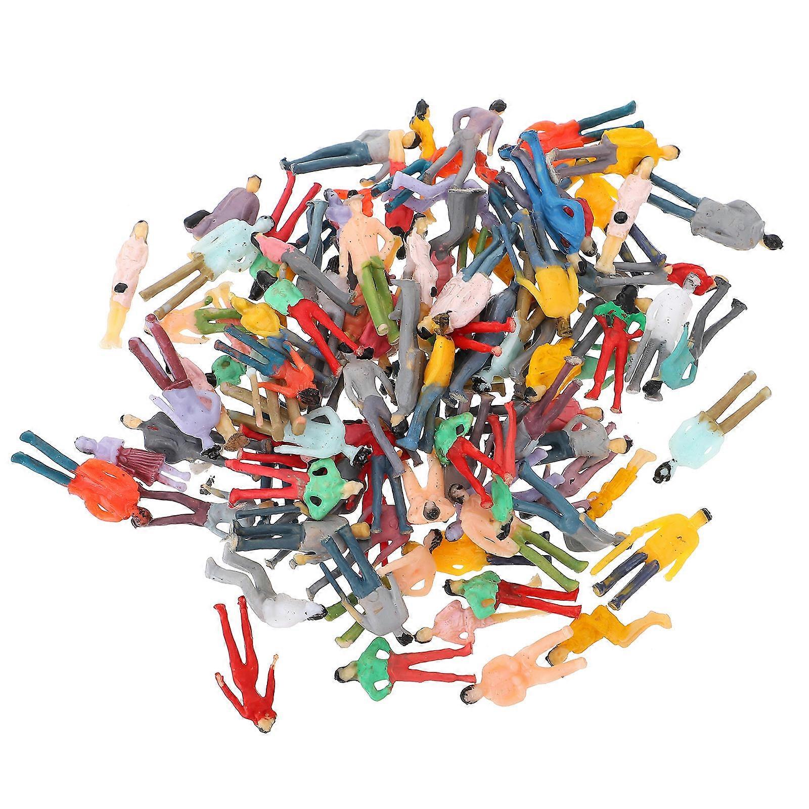 100pcs Colored Mini Human Models for Sand Table, Landscape Layout, Architectural Models and School Project Decorations