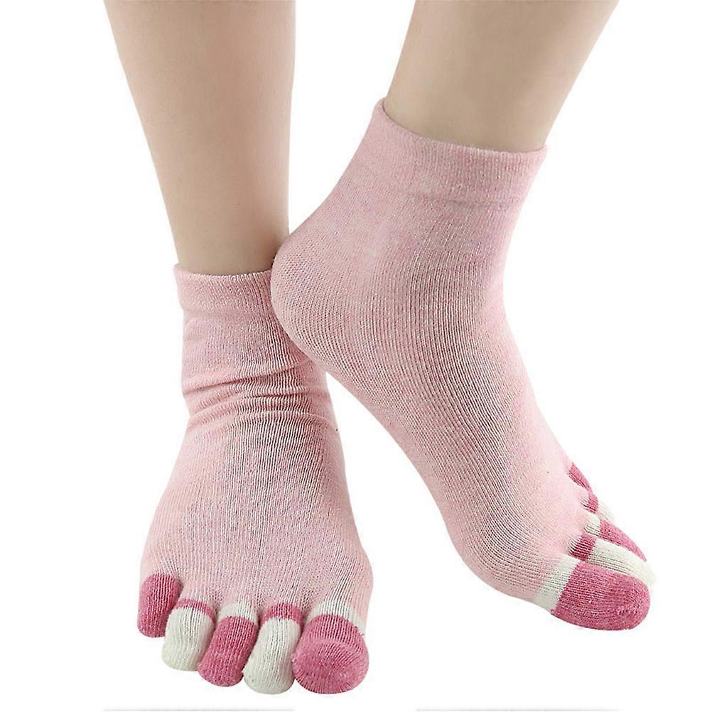 Pink Five Finger Toe Socks for Wearing Made from Premium Cotton Flexible and Durable Size 1 Pair