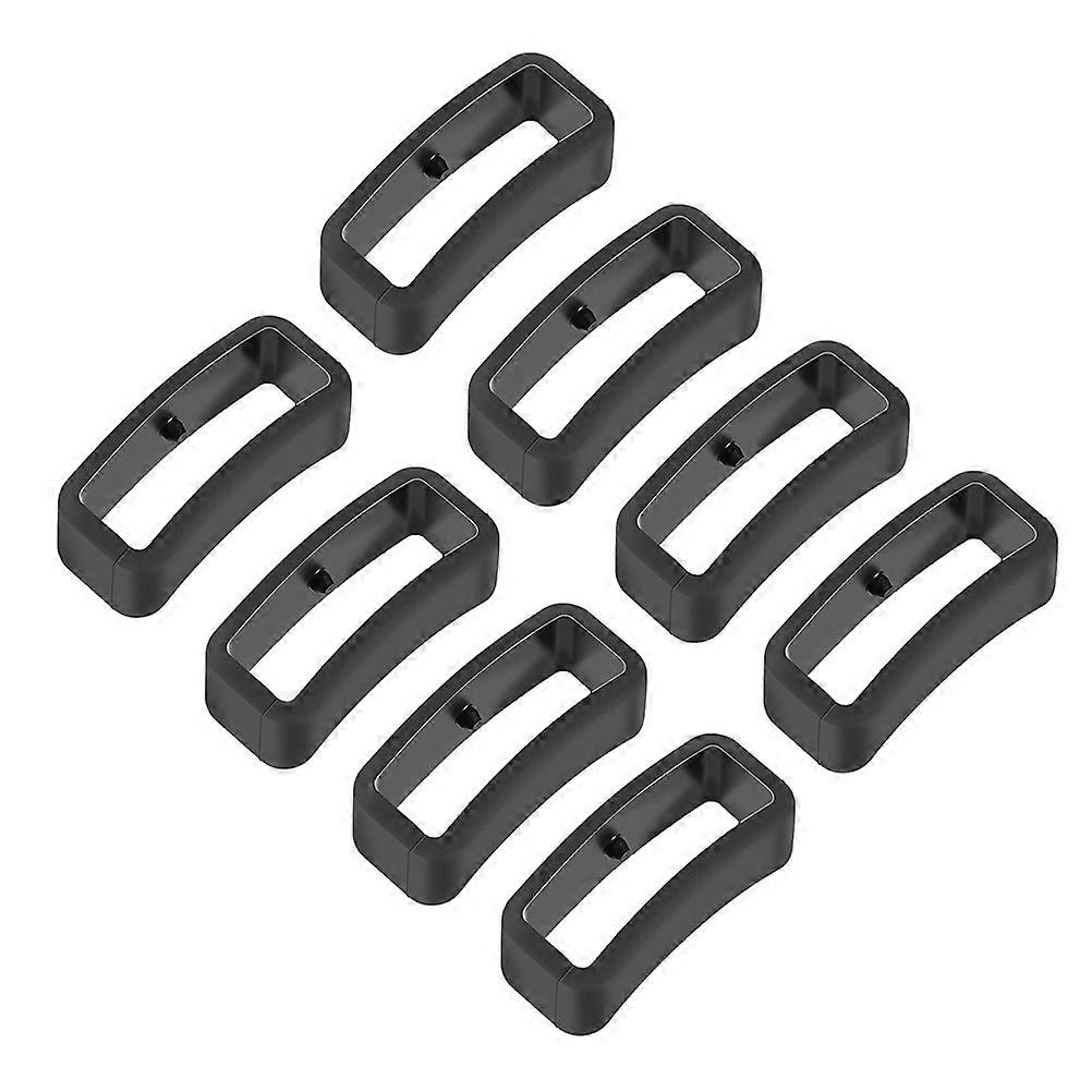 Rubber Watch Strap Holder 8Pcs Silicone Retainer For Everyday Use Black Anti-slip Design Band