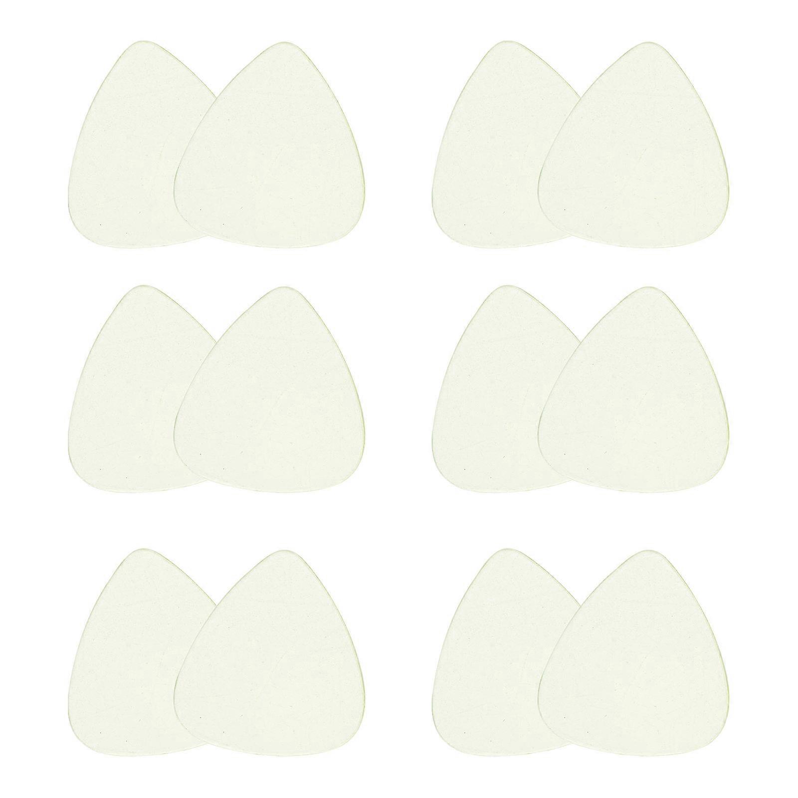 12Pcs Triangle Guitar Picks For Acoustic Guitars With Transparent Green Color Durable Design For Guitar Lovers Playing Guitar