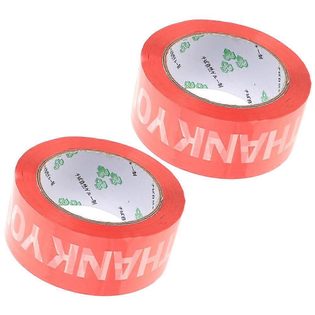 Thank You Decorative Sealing Tape 2 Rolls Pink DIY Duct Tape for Gift Wrapping Mailing Office Supplies