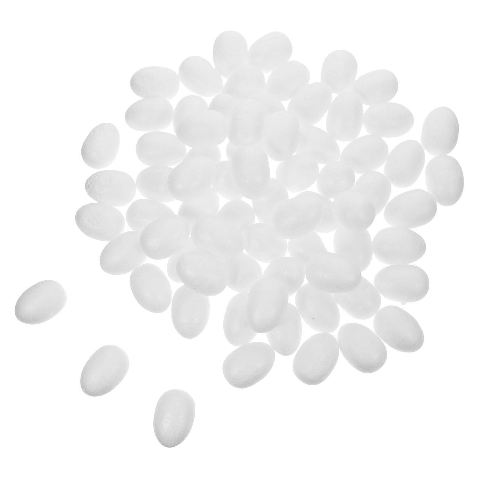 Easter Foam Eggs 100Pcs White Polystyrene Crafts Suitable For Decorating And Custom Artwork