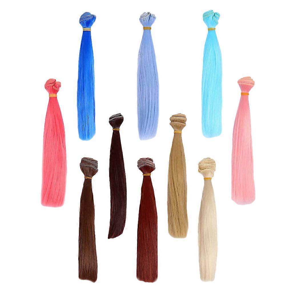 Secure-fitting doll wig, elastic feature prevents falling off, ideal for crafts