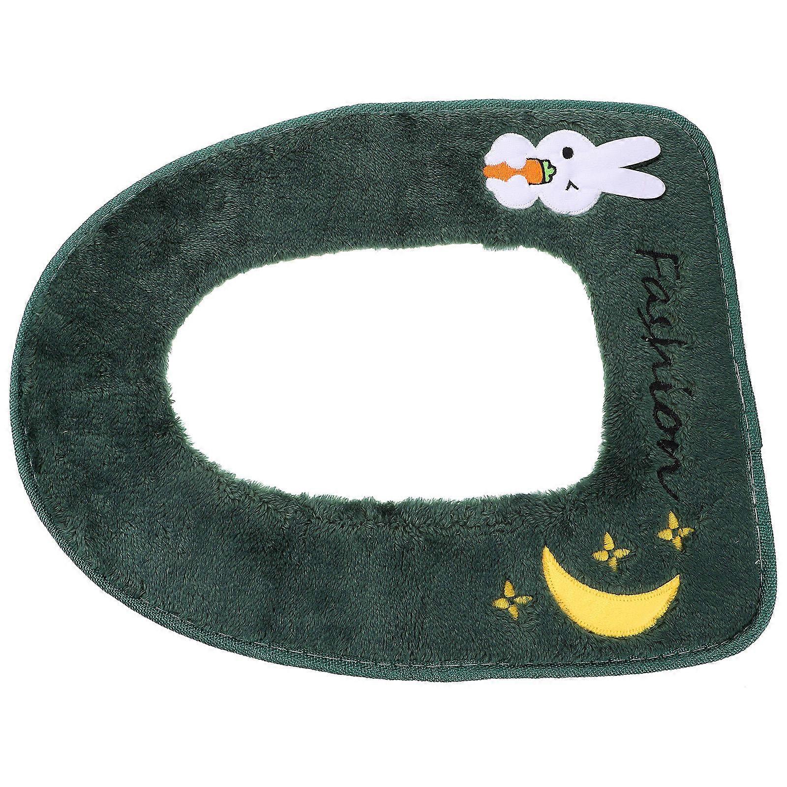 Warm Toilet Seat Cover with Plush Material Waterproof and Comfortable for Toilet Seat Assorted Color