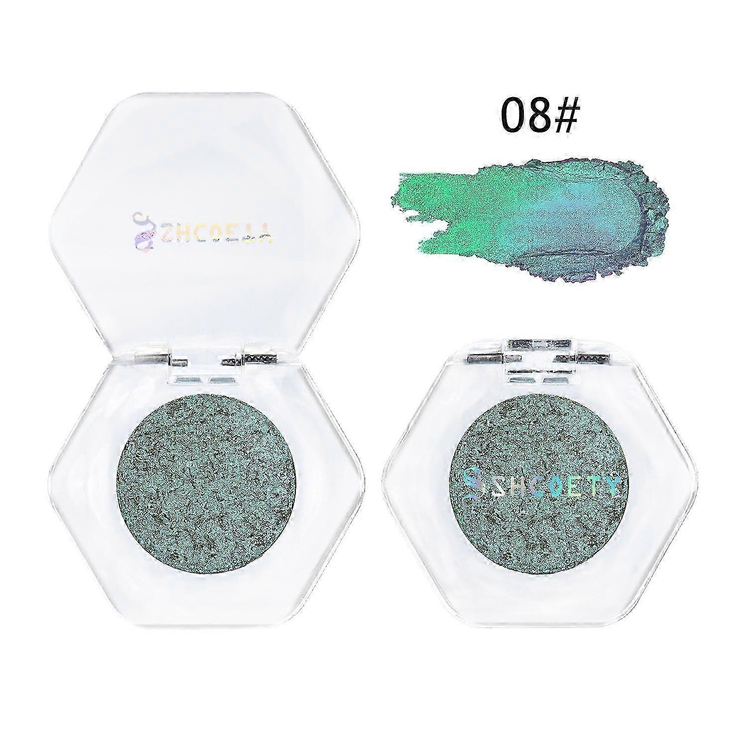 マーメイドホログラフィックグリッターダイヤモンドハイライターメイクアップアイシャドウ、ブライトパープルエメラルドグリッターアイシャドウ