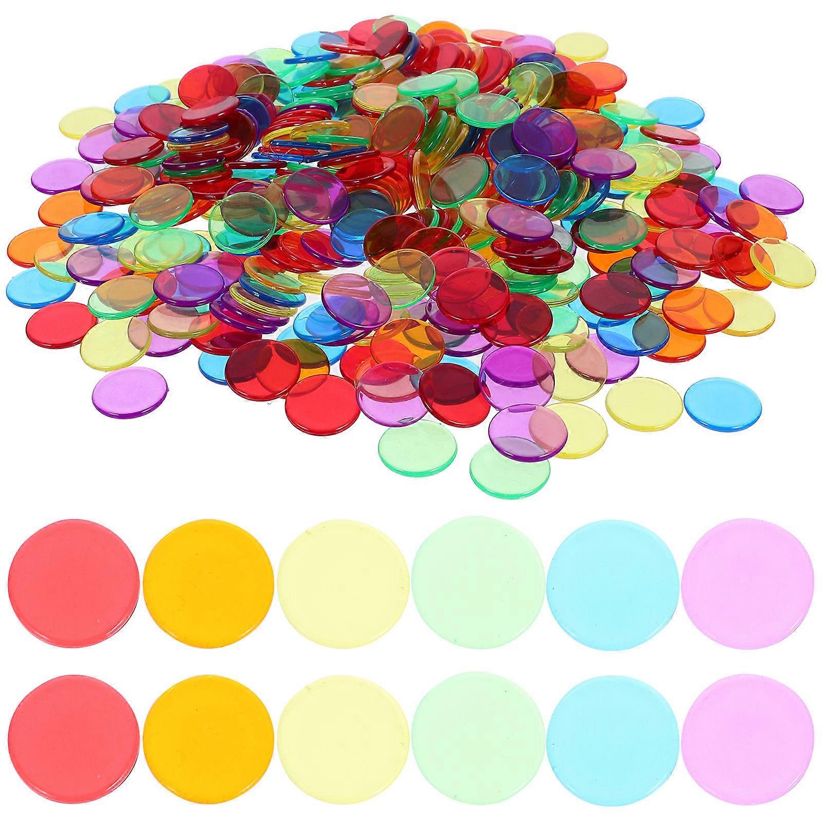 Plastic Chips for Games Party Use Assorted Color Wide Applications Counting Discs 500pcs
