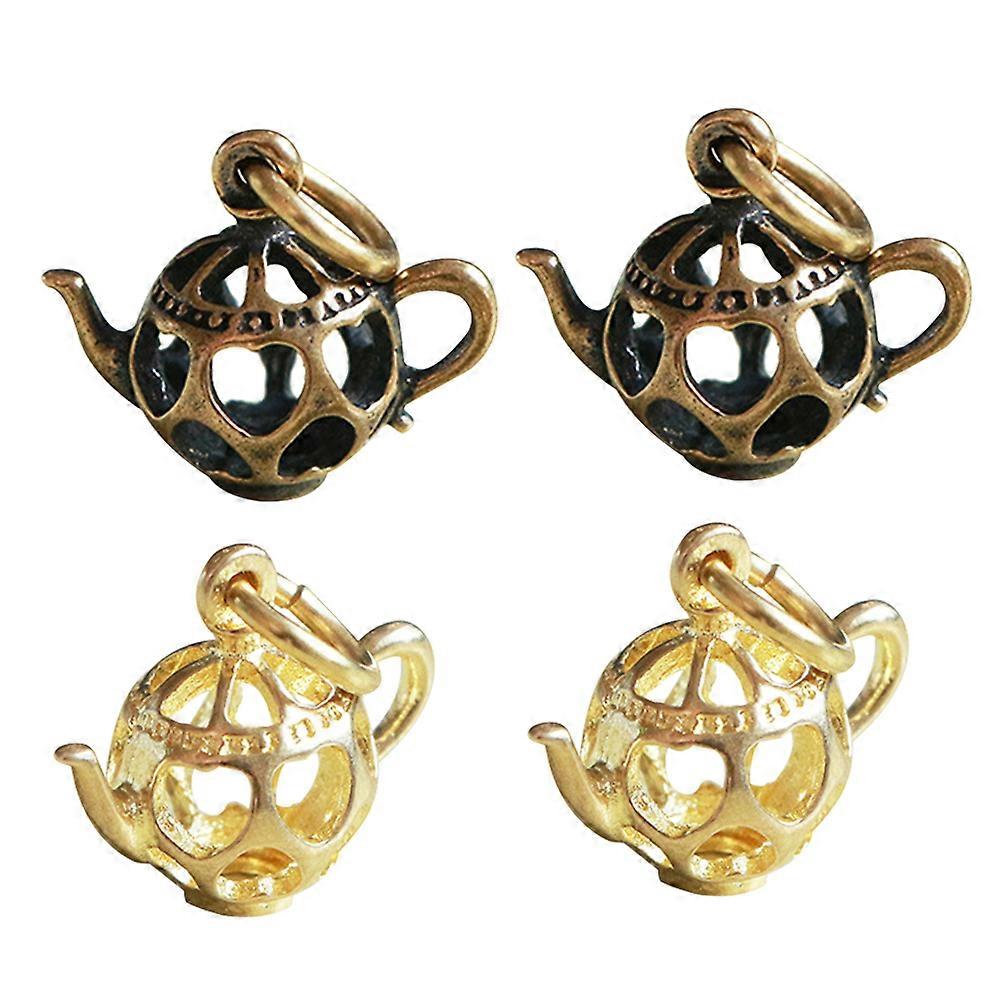 DIY Heart Kettle Pendant Charms for Bracelet Necklace Accessories Made of Brass Assorted Color 10