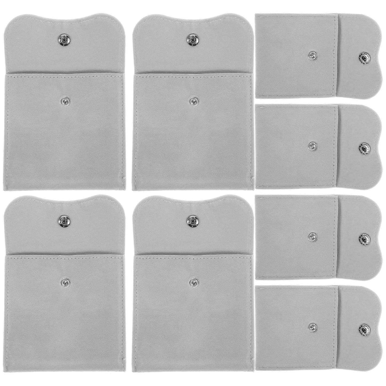 MLINS 10pcs Jewelry Pouch Small Gift Bag for Ring and Earring with Snap Button