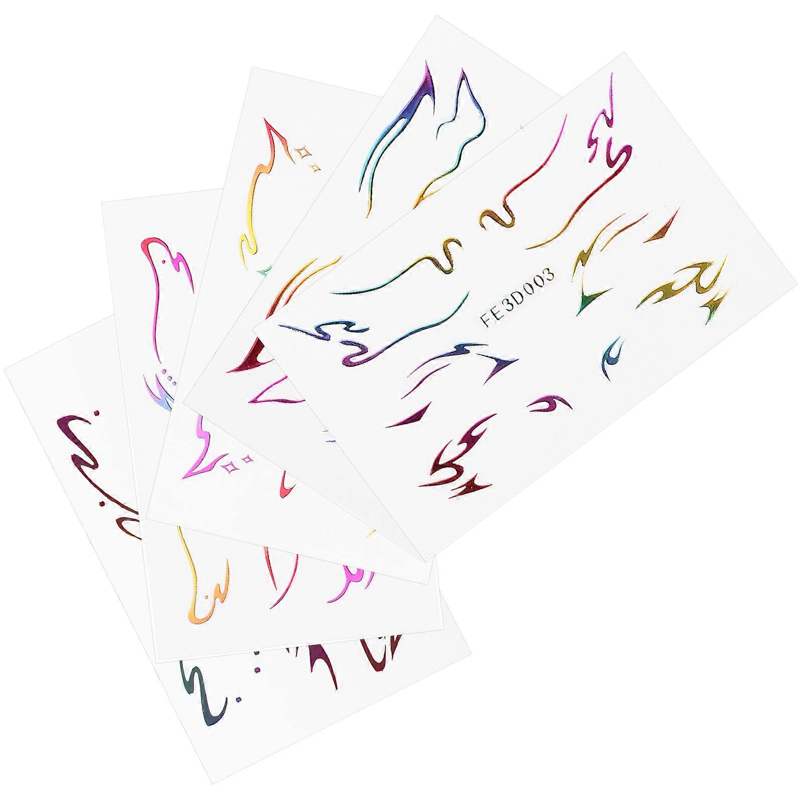 Cosplay Eye Makeup Stickers 5 Sheets for Festivals, Halloween & Costume Parties Temporary Stylish Face Art for Versatile Makeup Looks