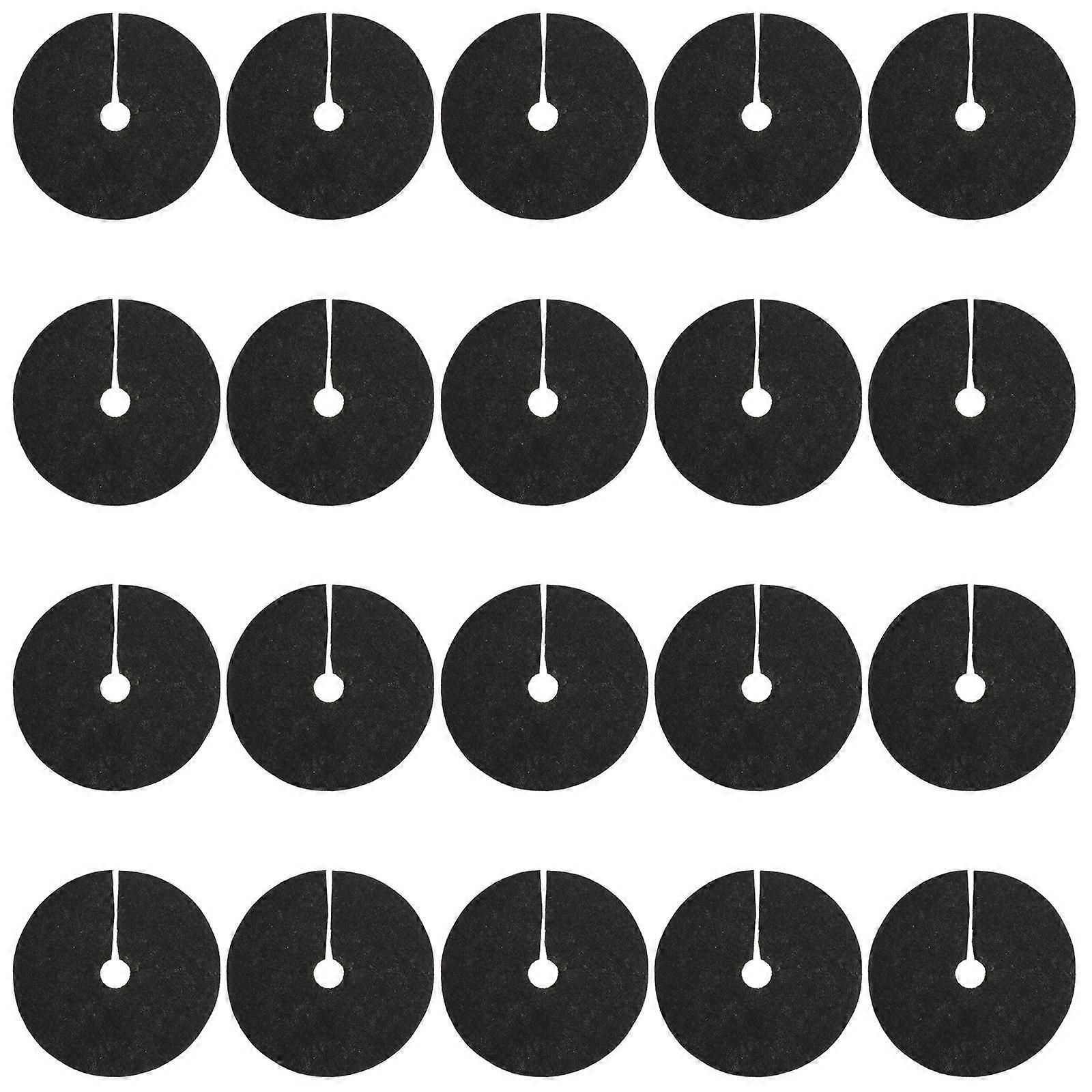 20pcs Weeding Cloth Non-Woven Gardening Biodegradable Weed Control Fabric Ground Cover Agriculture Orchard Weeding Cloth (Black, the Diameter of the O