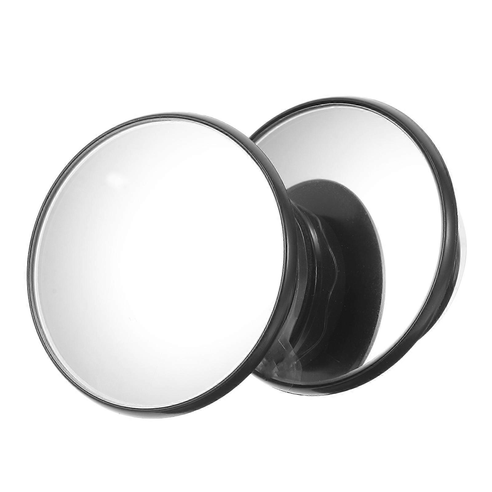 2pcs Round Glass Convex Rear View Mirrors with Adjustable Suction Cup for Car SUV Trucks Accessories