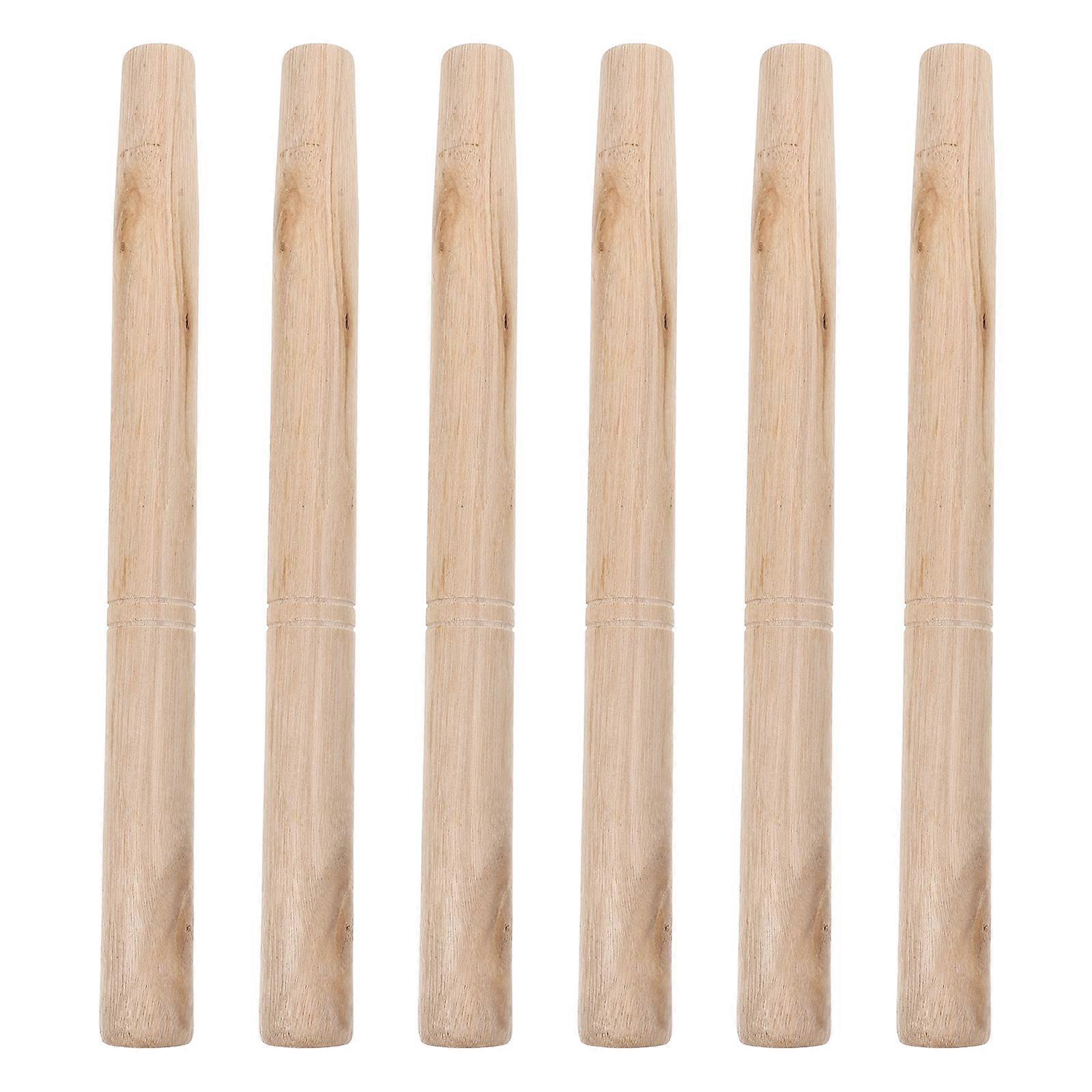 Wood Handle for Hammer Beige Color Durable Hardwood Material Smooth Finish Ergonomic Design 30cm
