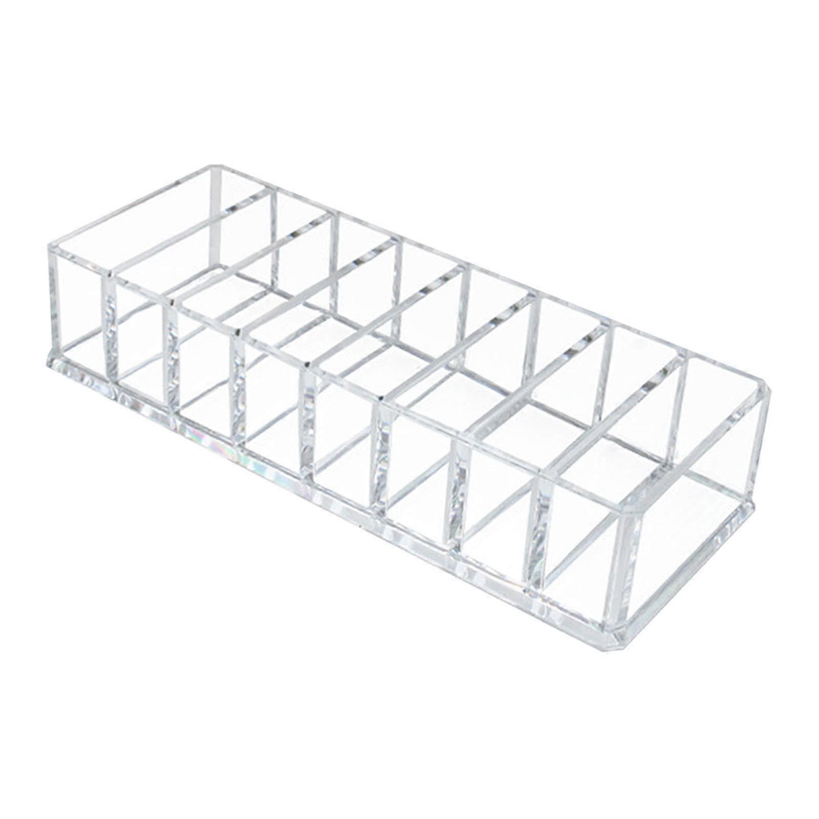 Clear Acrylic Makeup Compact Organiser with 8 Compartments