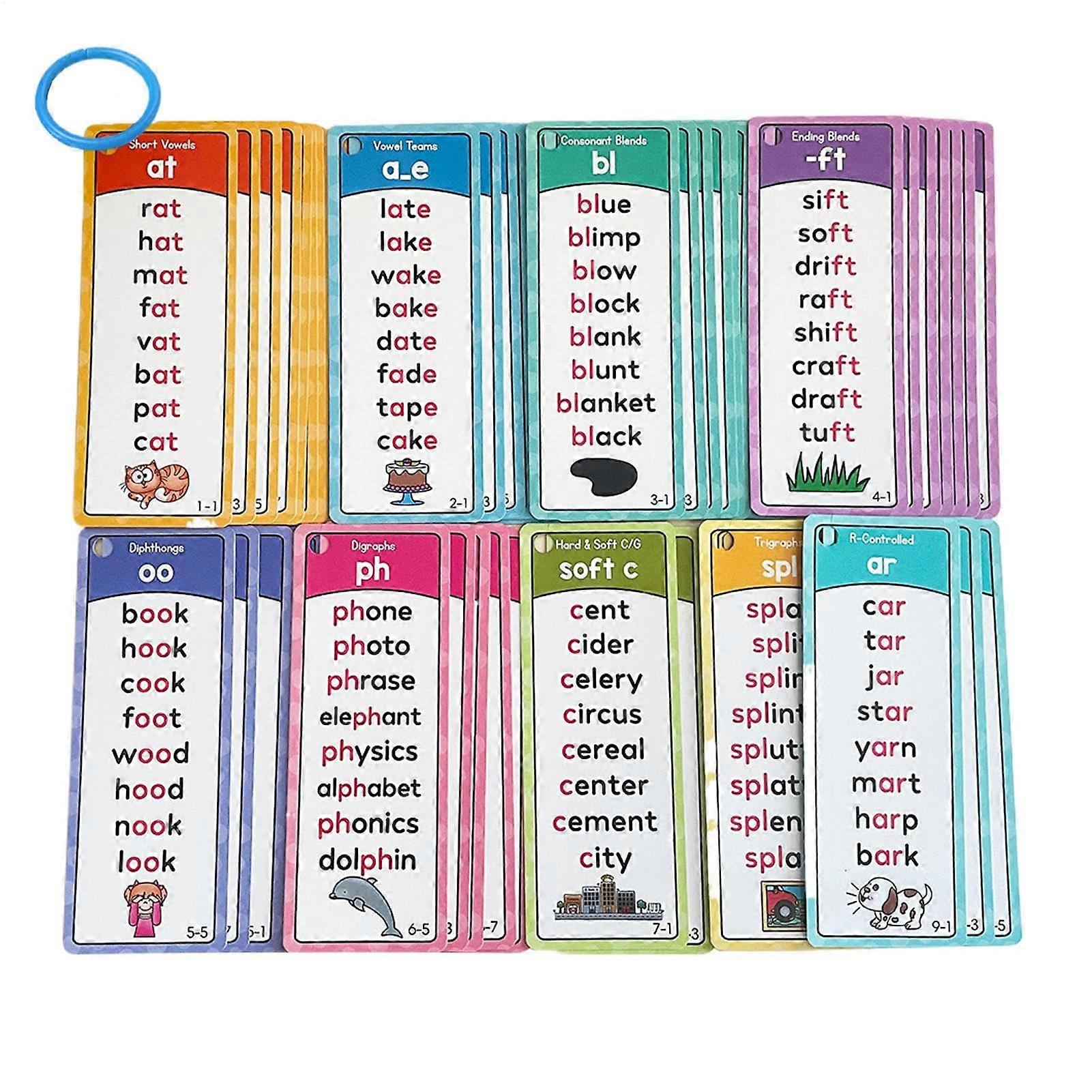 Phonetic Games for Children Card Set for Teens And Preschool Essentials Word Building Exercises Language Arts Cards
