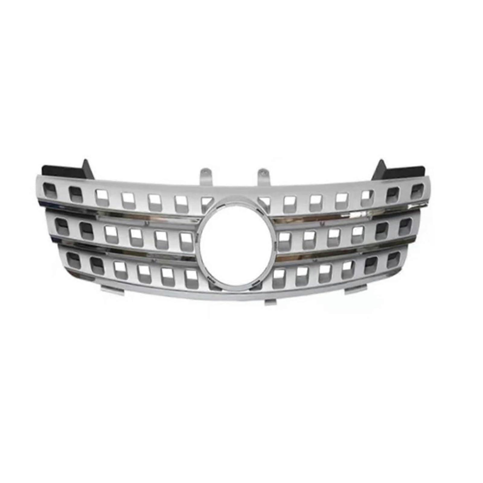 Radiator Grille For Benz ML Class W164 2005-2008 ML320 ML350 ML550 Front Bumper Upper Racing Kidney Emblem Silver