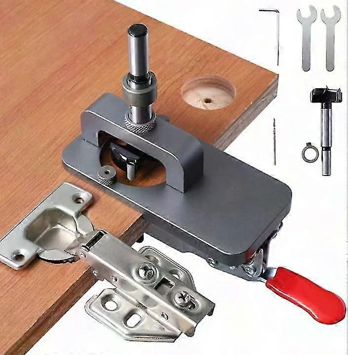 35mm Hinge Jig, Concealed Hinge Drilling Guide with Precision Dowel for Woodworking