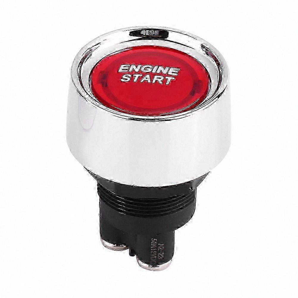 Red LED 50A Push Button Ignition Switch for 12V-24V Car Engine Start