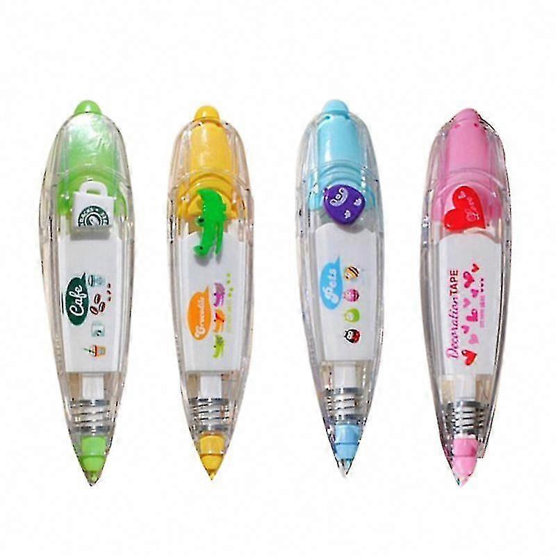 4pcs Decorative Correction Tape for School Office Stationery