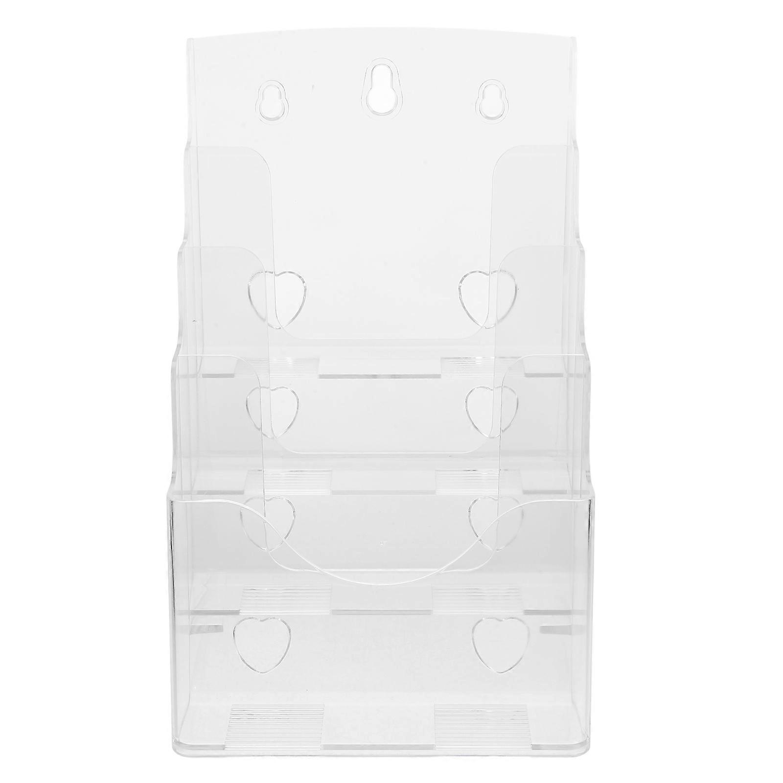 Pamphlet Stand Brochure Display Stand Advertising Business Owners Transparent Display 1Set