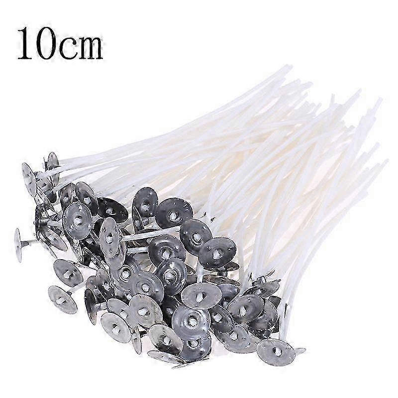 100Pcs Candle Wicks Cotton Core Waxed Wick with Sustainer for Candle Novelt10cmWhite SZRH A-DS