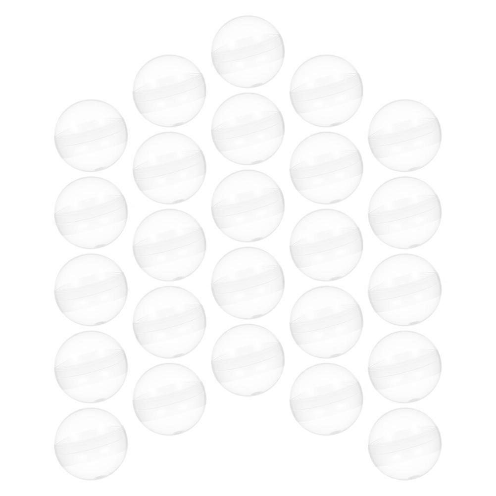 50pcs Clear Round Plastic Capsule Balls for Gumball Machines, Party Supplies, Easter Eggs, and Candy Storage – Reusable Transparent Containers
