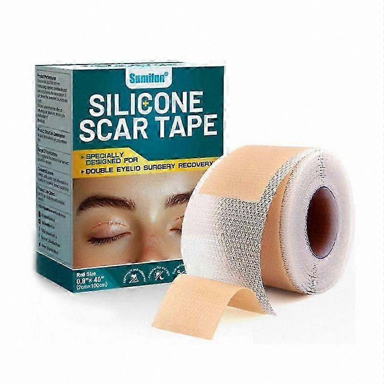 Silicone Scar Sheets, 0.8" x 39.4" Roll, for Keloid and Surgical Scar Treatment, 1/2/3PCS Silicone Tape for Scar Reduction