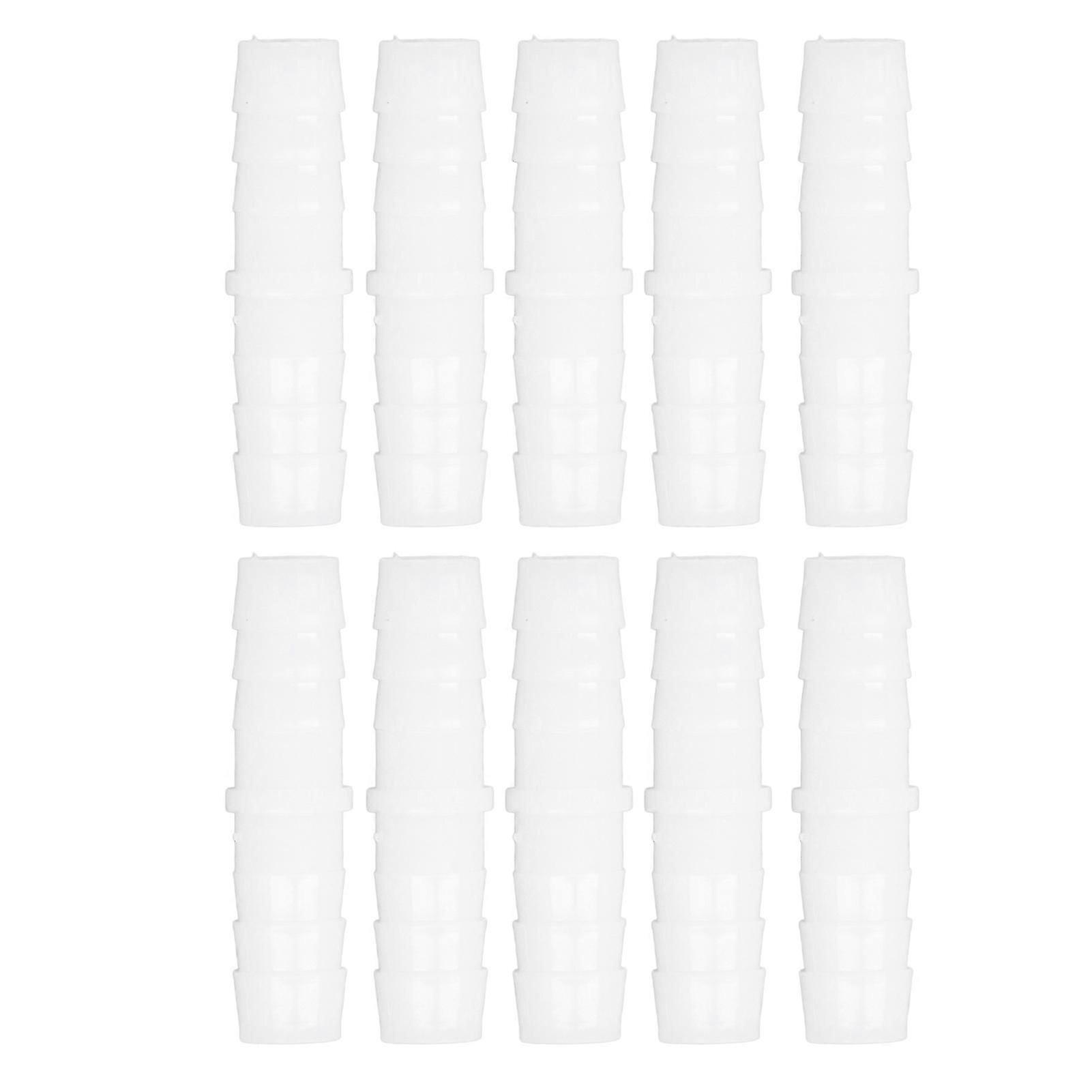 10個入り プラスチック製 ホースバーブ継手 ストレート イコール バーブ スプライサー メンダー ジョイント ユニオン アダプター 12-12mm