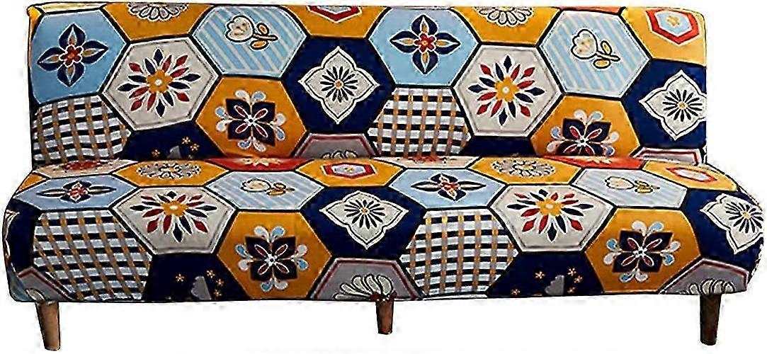 Sofa cover without armrests stretch 2 seater sofa cover foldable