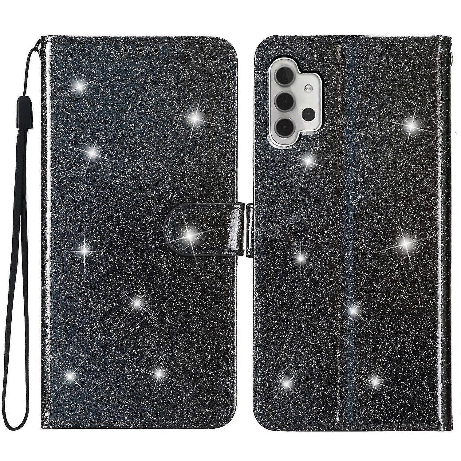 Case For Samsung Galaxy A32 5g Luxury Bling Pu Leather With Card Ho...