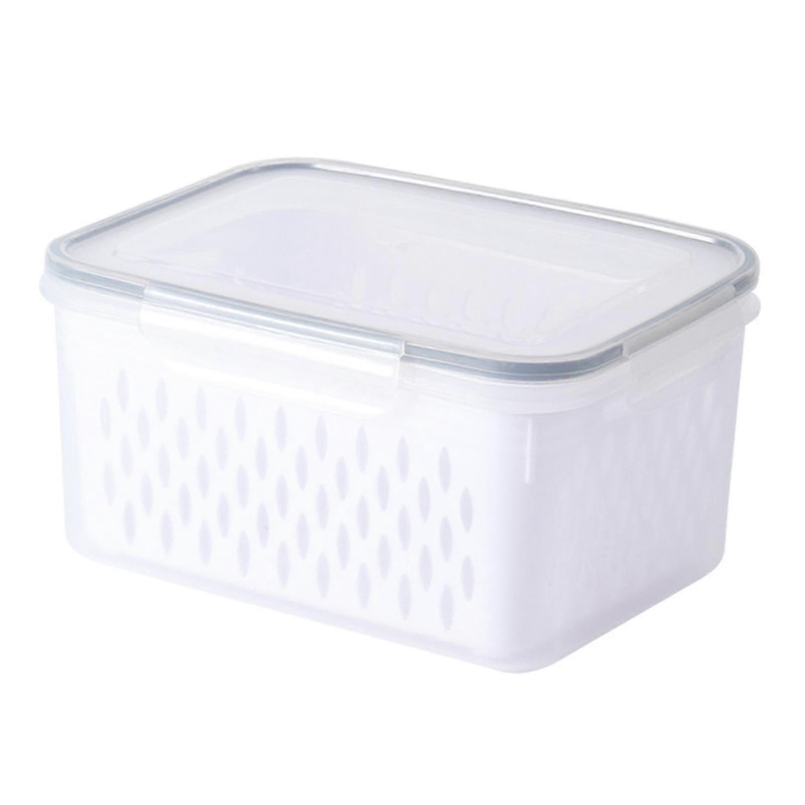 sealing storage box with drain basket for fridge organisation