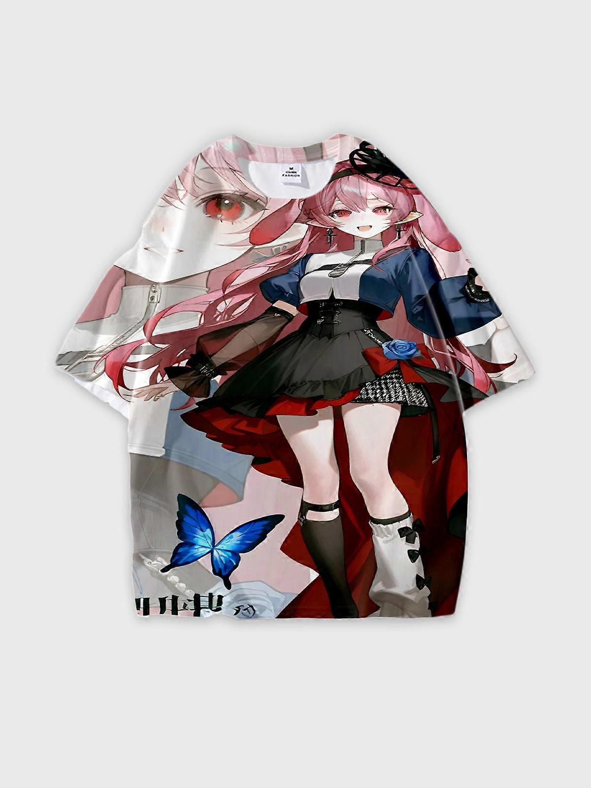 T-Shirt Round Neck, Loose Short Sleeve Seraph of the end Krul Tepes Graphic Tee, Unisex Summer Casual Top U919