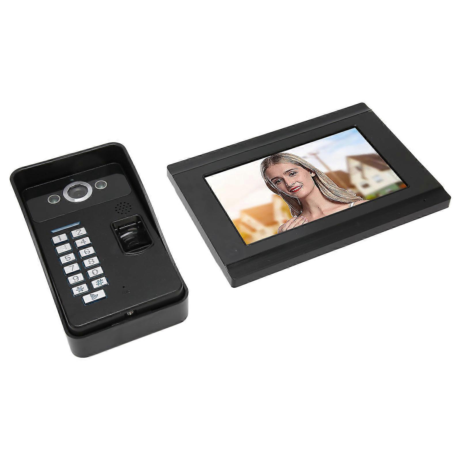 7in Video Doorbell Intercom System WiFi Touchscreen 100-240V US