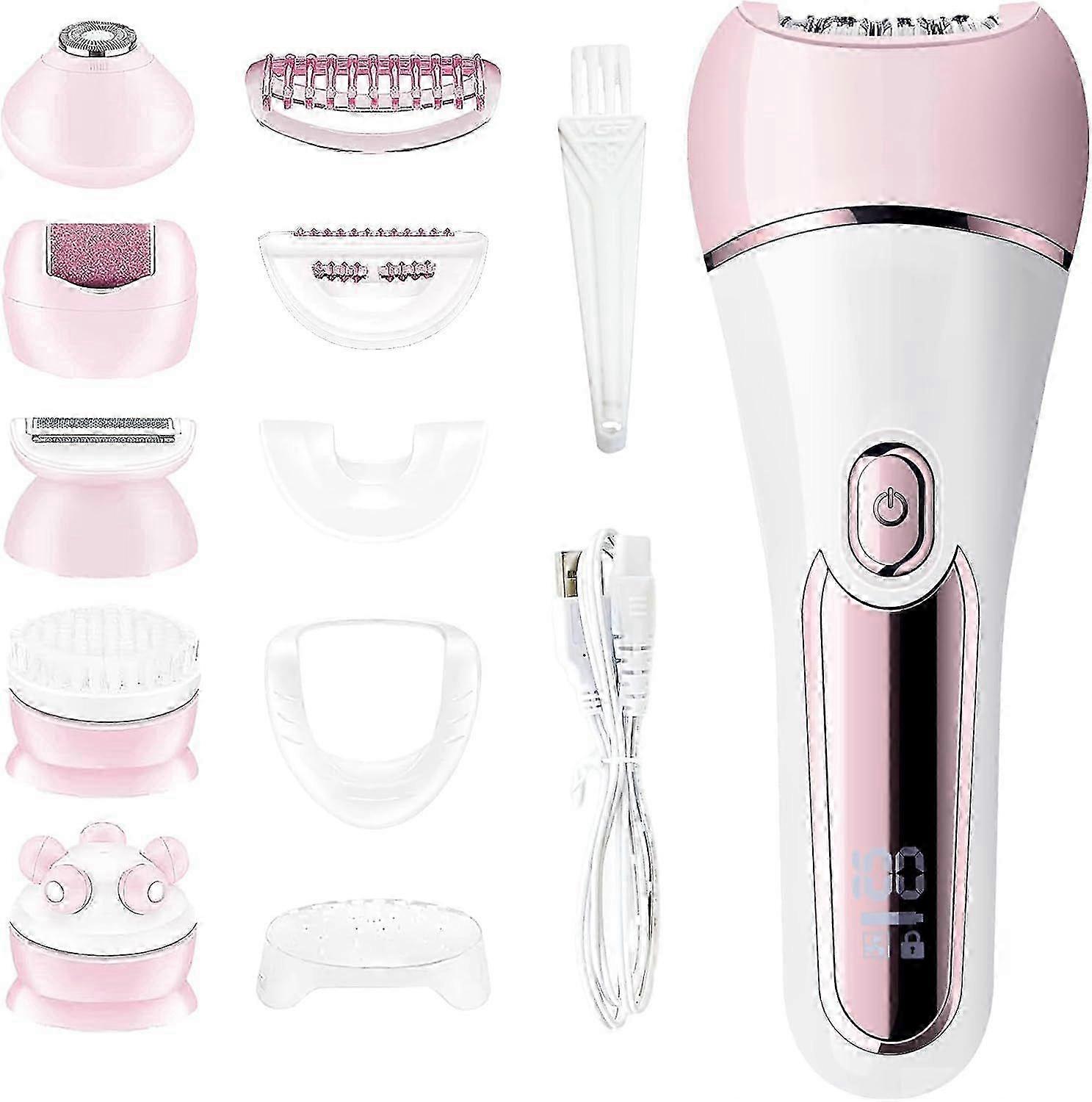 2025 Latest Model Epilator for Women, 6 in 1 Hair Removal Epilator, Shaver, Face Razor, F