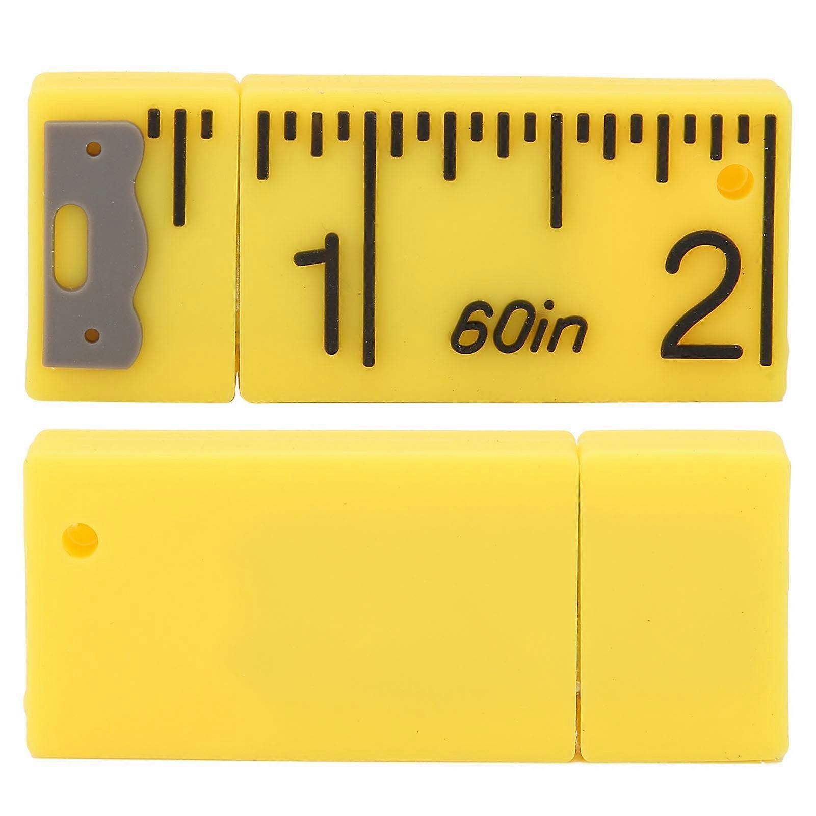 Yellow 128GB 3D Cartoon Ruler Model USB Flash Drive for PC