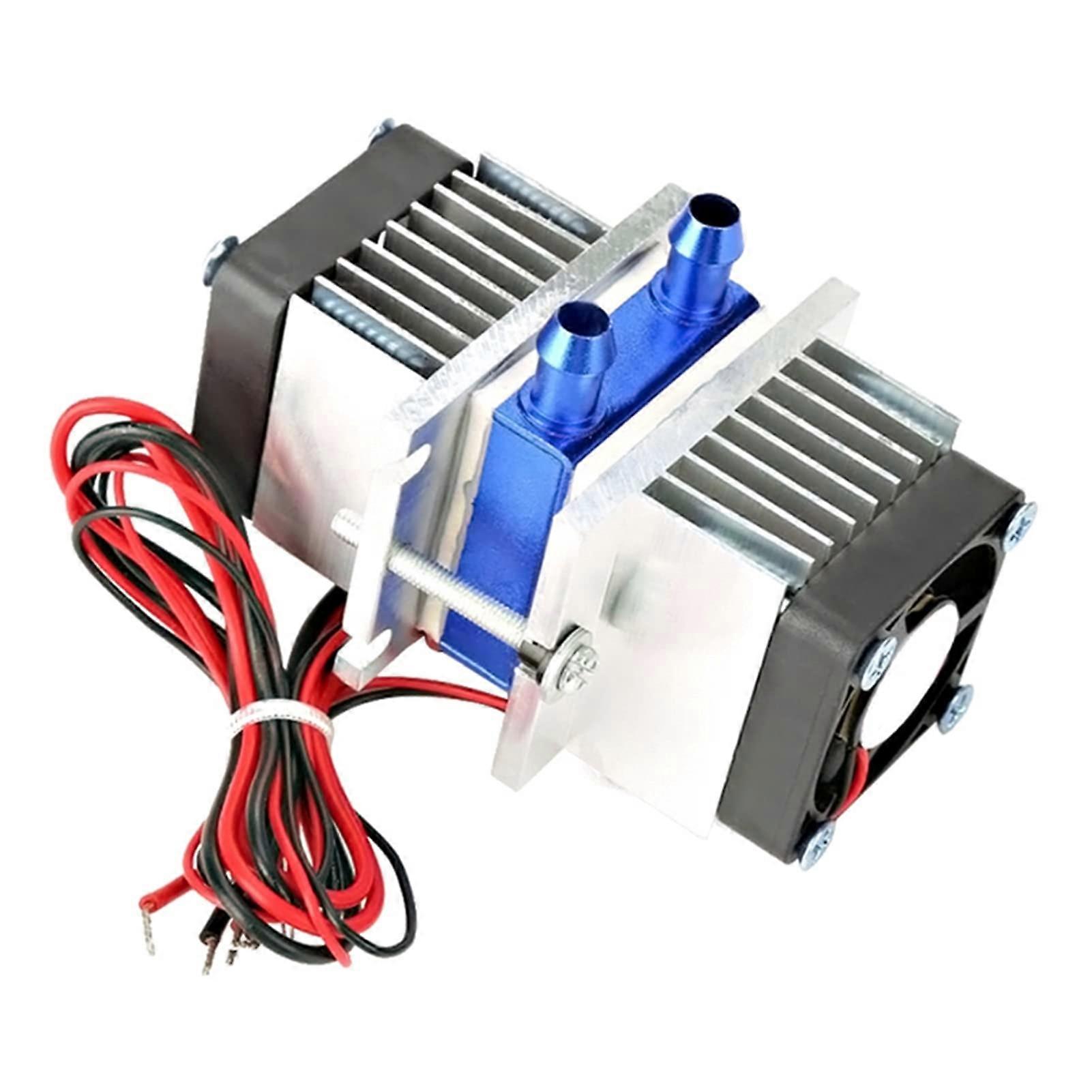 Mini Air Conditioner DIY Kit Peltier Cooler Refrigeration System with Fan for Home Use Gold Color