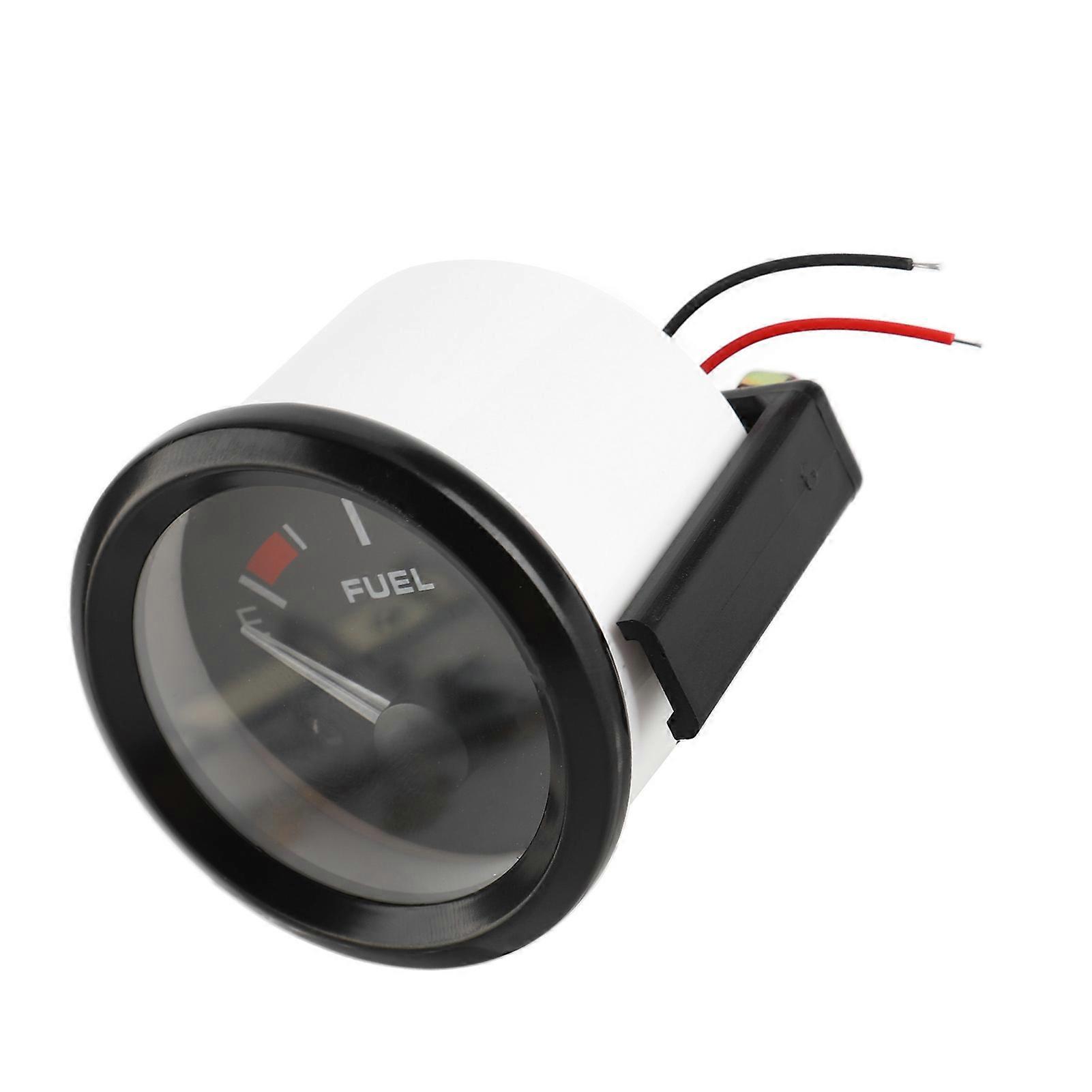 52mm Silver Car Fuel Level Gauge Meter Dial 12V Indicator