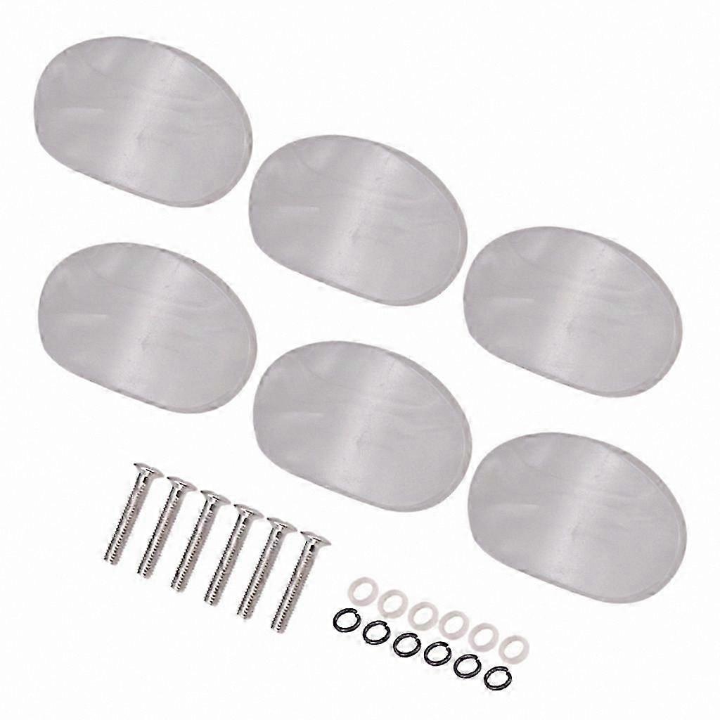 6-Pack White Pearl Guitar Tuner Buttons Premium Quality Replacement Keys for Machine Heads