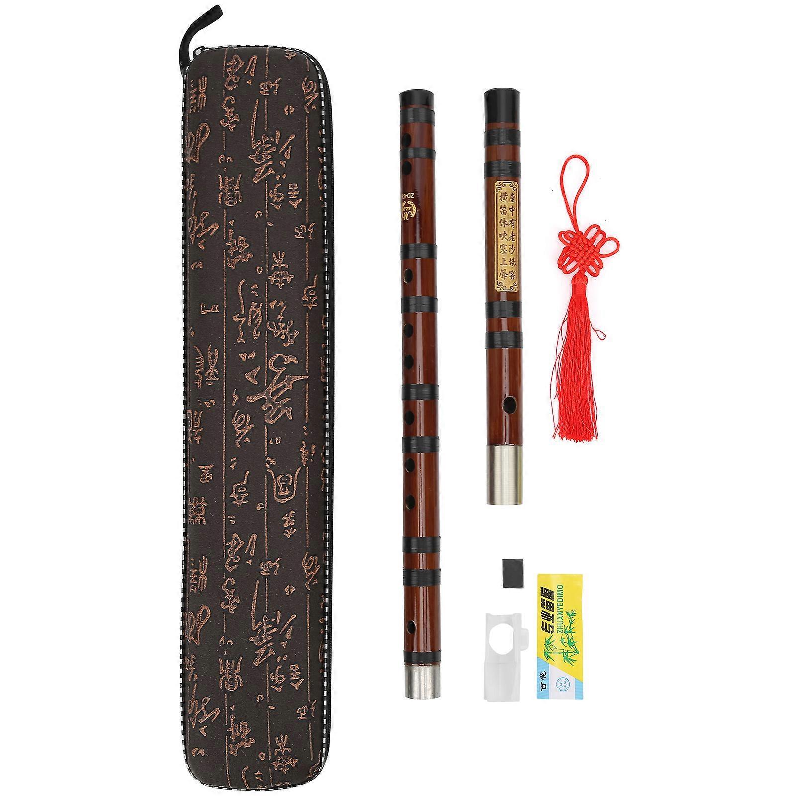 Flûte en bambou clé en do, matériau amer séché pendant 8 ans, corps en relief doré, kit d'assemblage Dizi