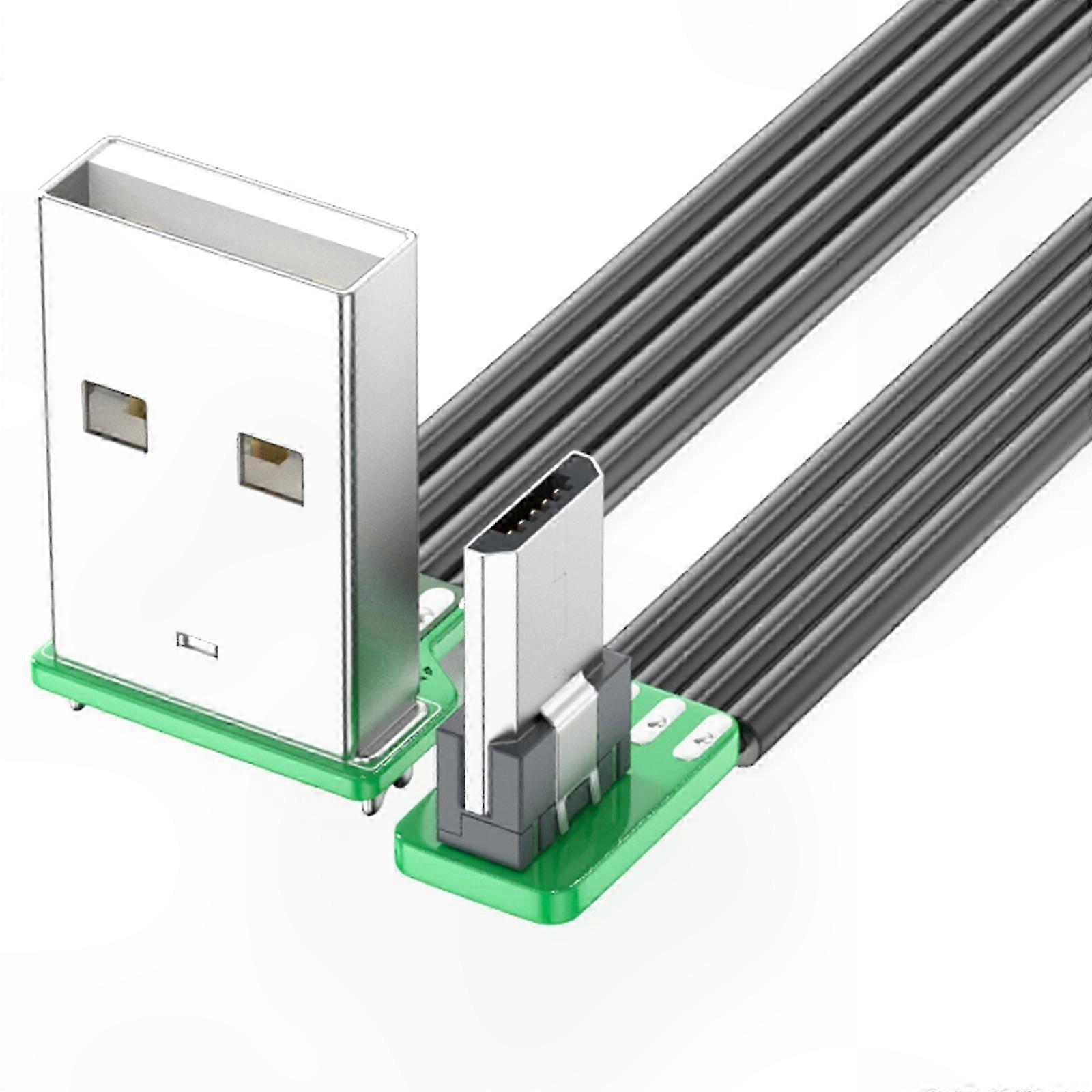 Micro USB 90 Degree Angle Cable for Smartphones and Tablets, Fast Charging and Data Sync Support