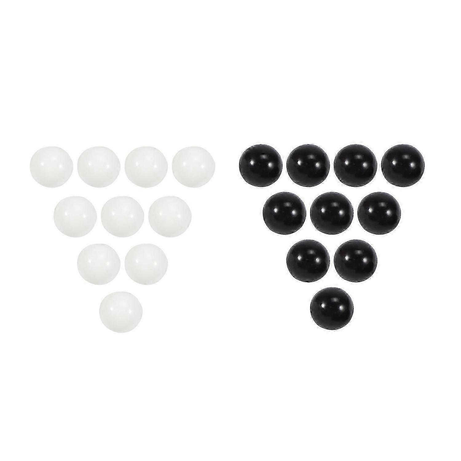 20個のビー玉16mmガラスビー玉ニッカーガラスボールデコレーションカラーナゲットおもちゃ黒と白