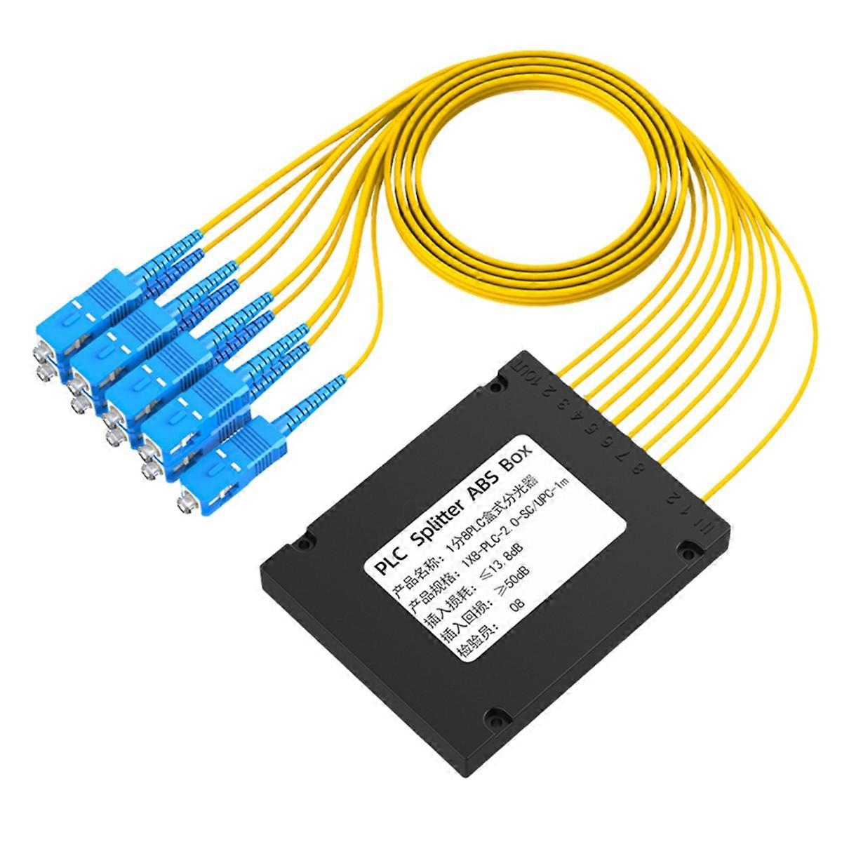SC/UPC Fiber Optic Splitter Box PLC Splitter ABS Box Fiber 1/8