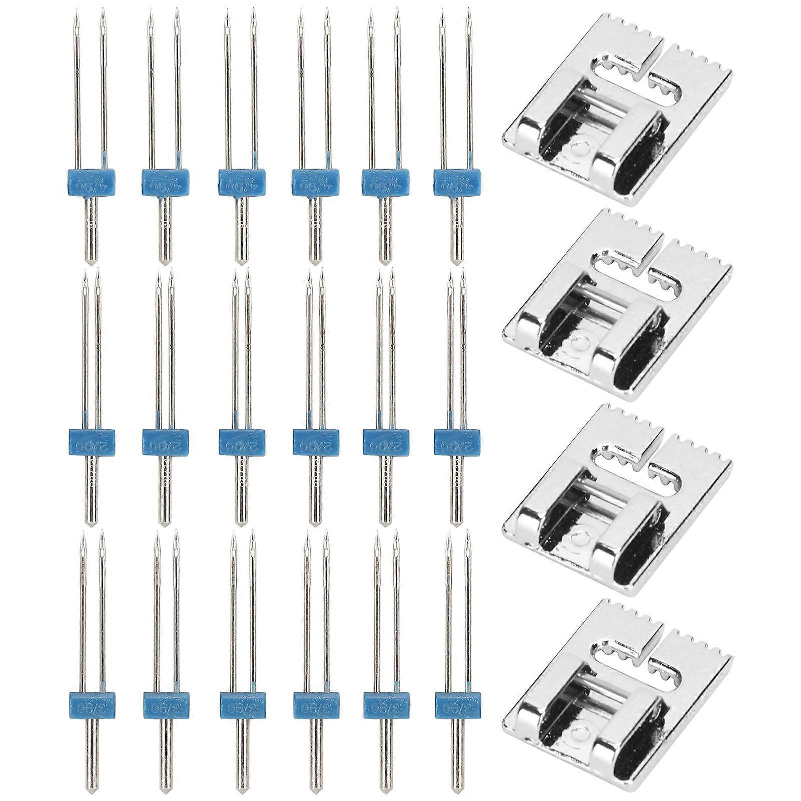 Sewing Machine Accessories: 18 Twin Needles & 4 Presser Feet