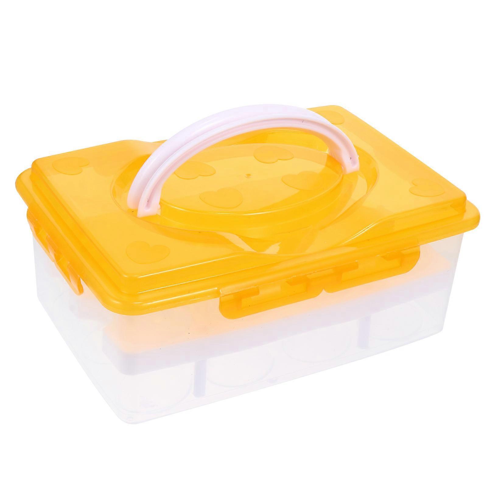 Egg Storage Box PP Material for Home Use 24-Grid Double-Layer Egg Carrier