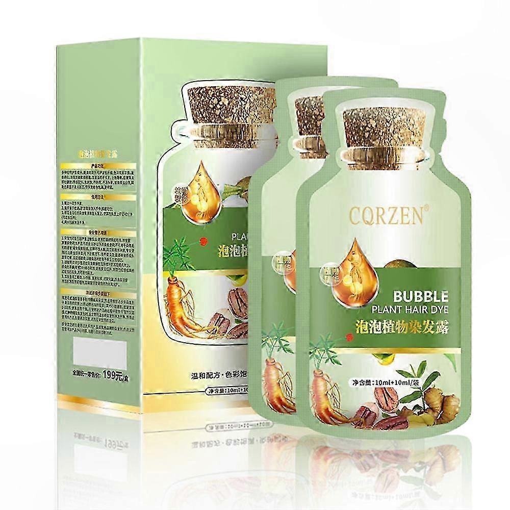 Natural Plant-Based Hair Color Bubble for Grey Coverage Styling Solution