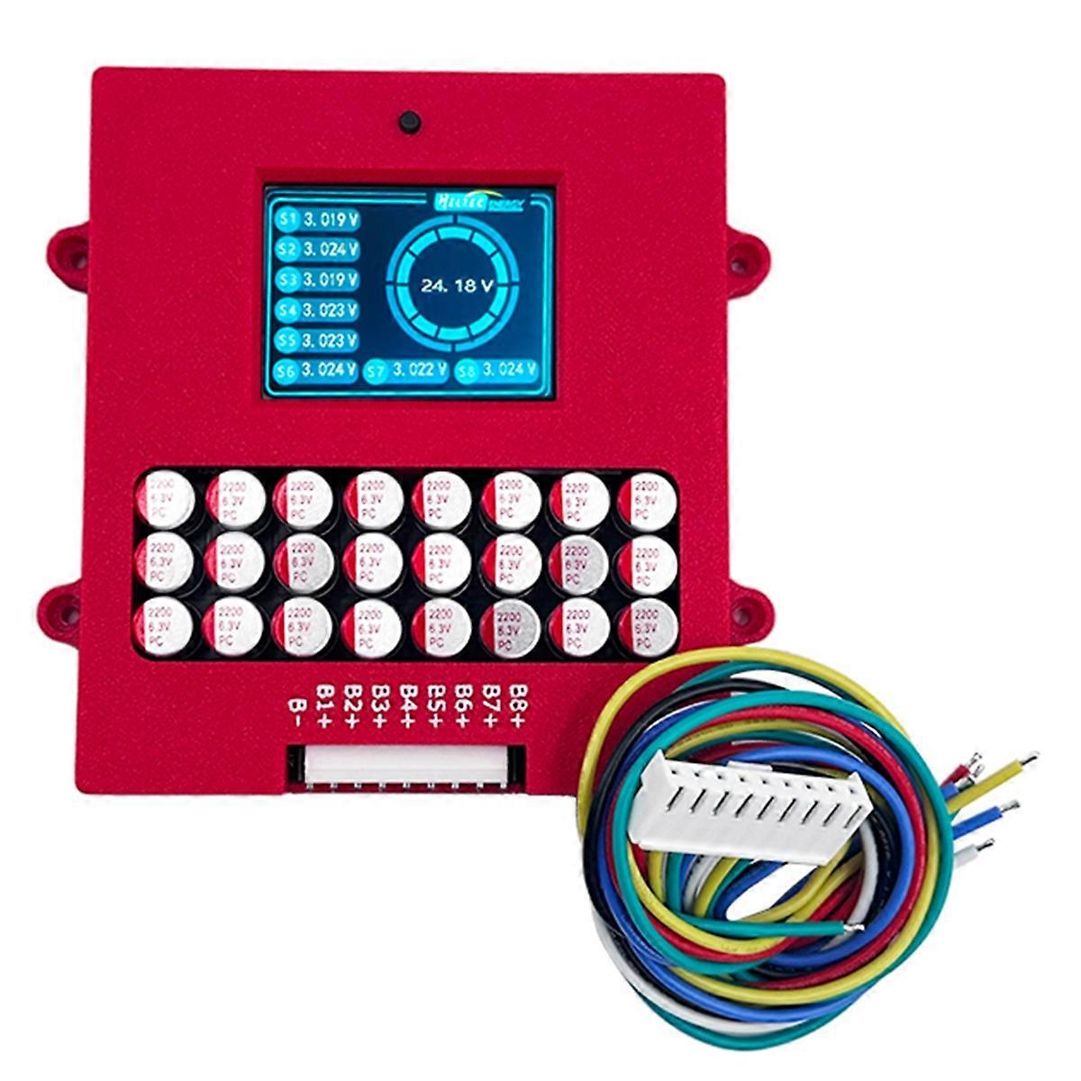 Lithium Lifepo4 8S Active Balancer with Voltage Display TFT Battery Voltage Tester 4S 6s 5a Energy T