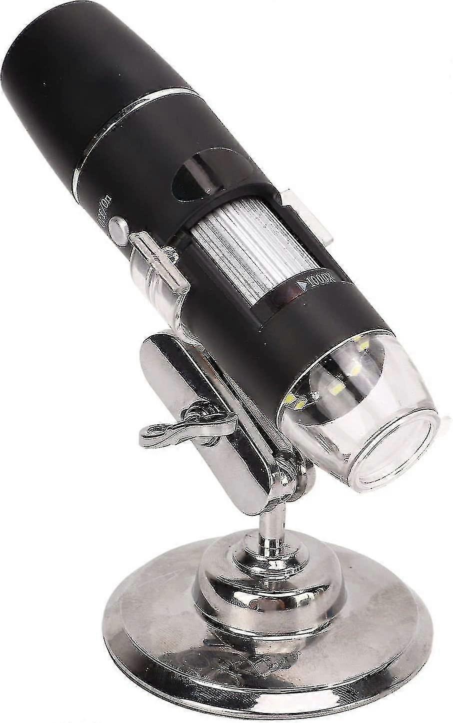 Digital Microscope, Handheld HD Real Time Magnification Microscope, Black (1pcs)