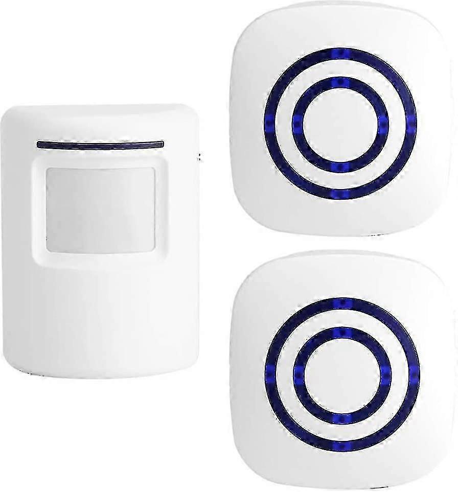 Wireless Motion Sensor Doorbell Kit for UK Businesses with 2 Receivers