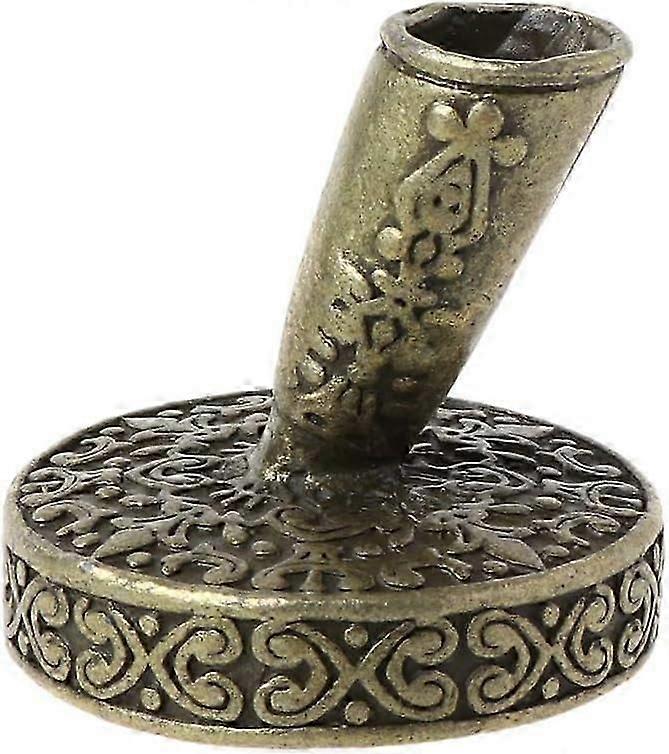Vintage Style Metal Dip Pen Stand with Round Insertion Design for Calligraphy Pens