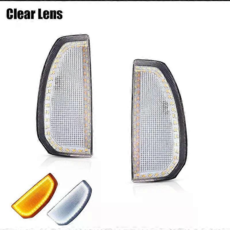 Apply Switchback Amber LED Car Front Side View Mirror Turn Signal Lights w/ White DRL/Driving Lights Kit For 2007-2021 Toyota Tundra