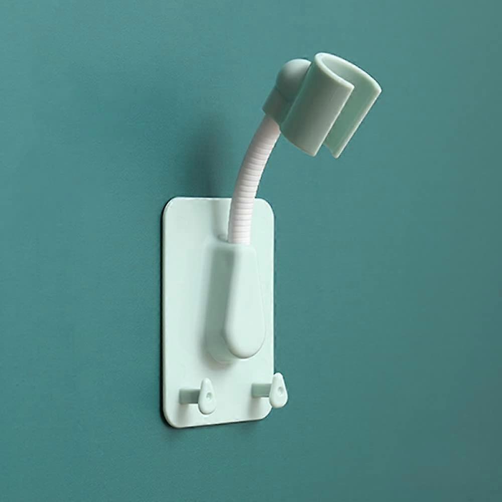 Shower Head Holder Adjustable SelfAdhesive Bracket Wall Mount With 2 Hooks ABS Universal Dark Blue Green